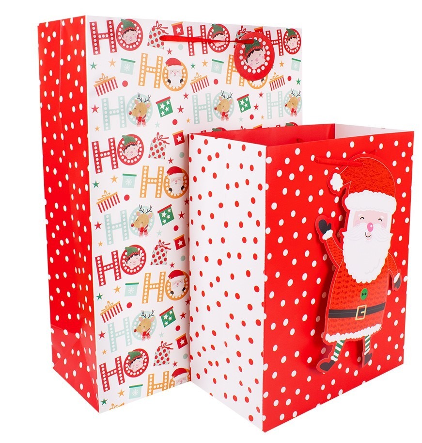 Santa Gift Bags (Pack of 2)