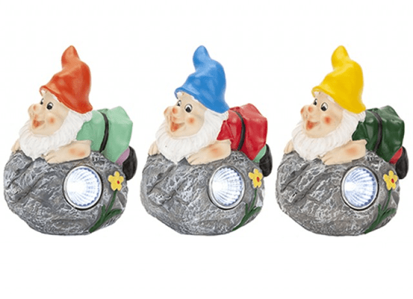 Gnome On Rock Solar Light (Assorted Product)