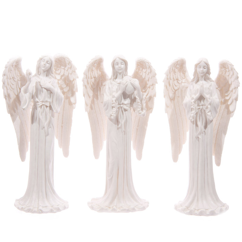 Tall Elegant White Standing Angel Figurine ANG115-0