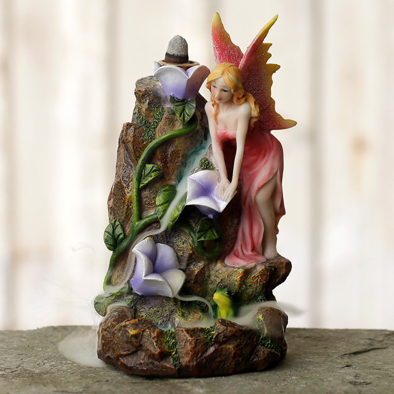 Backflow Incense Burner - Flower Fairy Garden BACK34-0