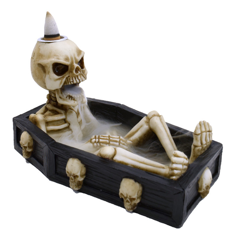 Backflow Incense Burner - Skeleton in the Coffin BACK57-0