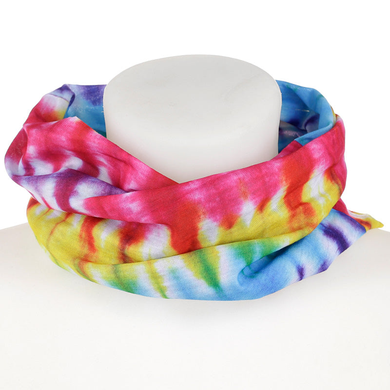 Neck Warmer Tube Scarf - Rainbow Tie Dye  BAND10-0