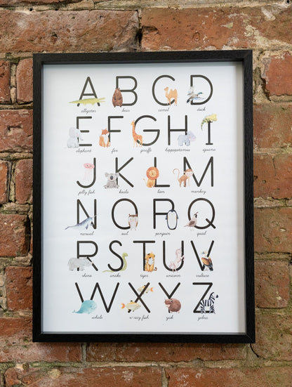 Baby Alphabet A-Z Animal Print Frame-1