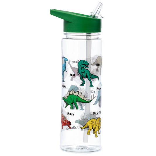 Reusable Dinosauria Shatterproof Ecozen 550ml Water Bottle with Flip Straw BOT182-0