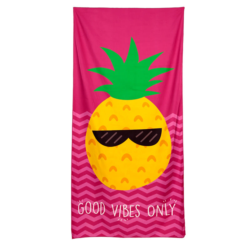 Microfibre Beach Towel - Good Vibes Pineapple BTOW02-0