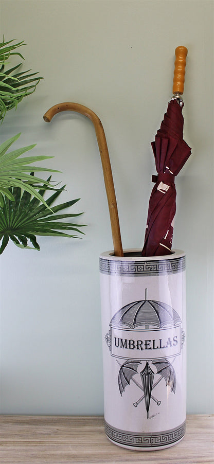 Ceramic Umbrella Stand, Monochrome Umbrella Print-1