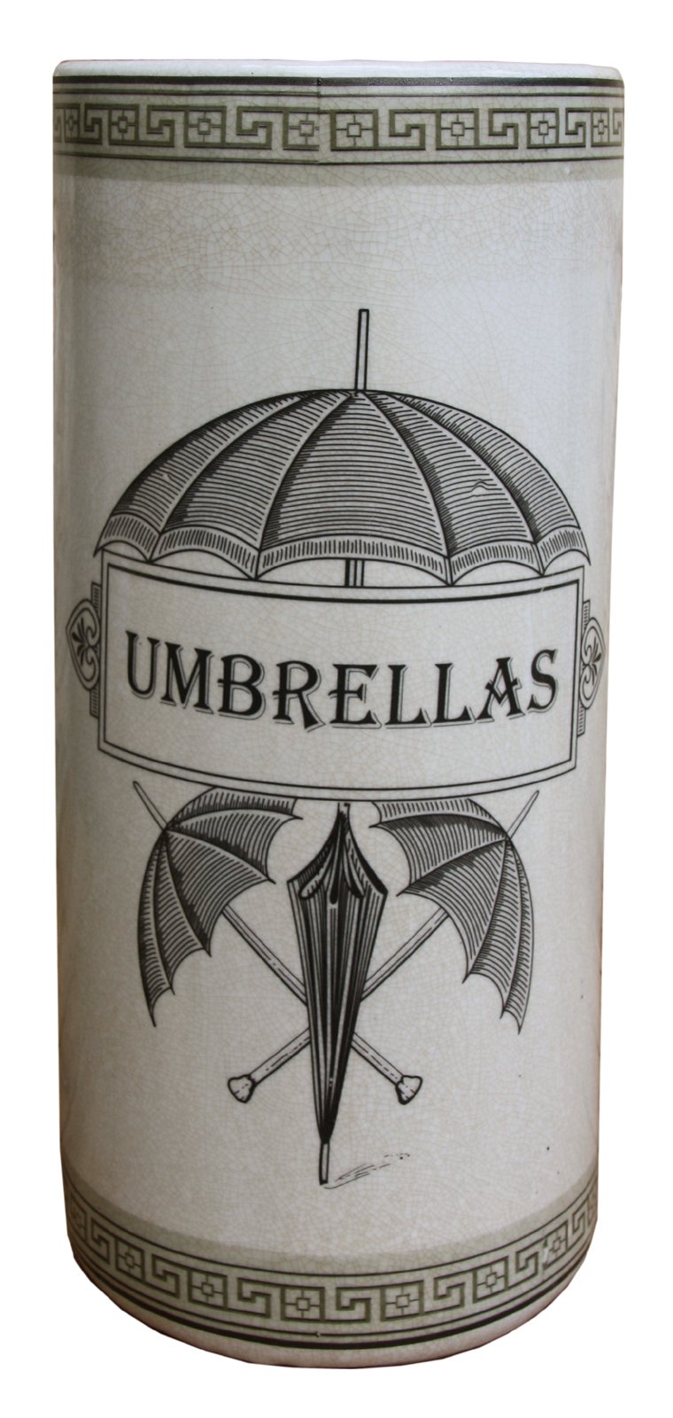 Ceramic Umbrella Stand, Monochrome Umbrella Print-0