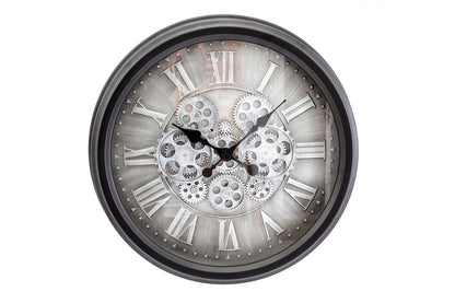 Moving Gear Clock with Roman Numerals-0