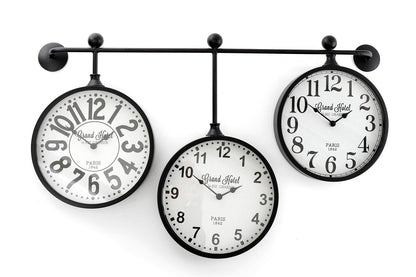 Metal Wall Clocks, Set of 3 Hanging-0