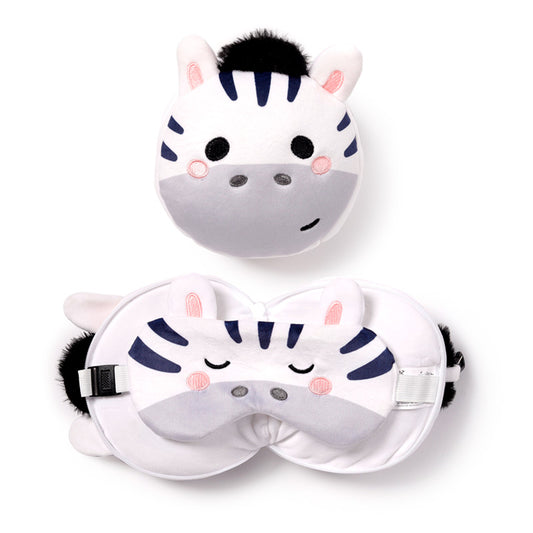 Relaxeazzz Travel Pillow & Eye Mask - Adoramals Bali the Zebra CUSH312-0