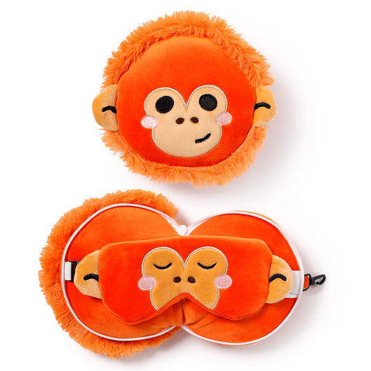 Relaxeazzz Travel Pillow & Eye Mask - Adoramals Orangutan CUSH316-0