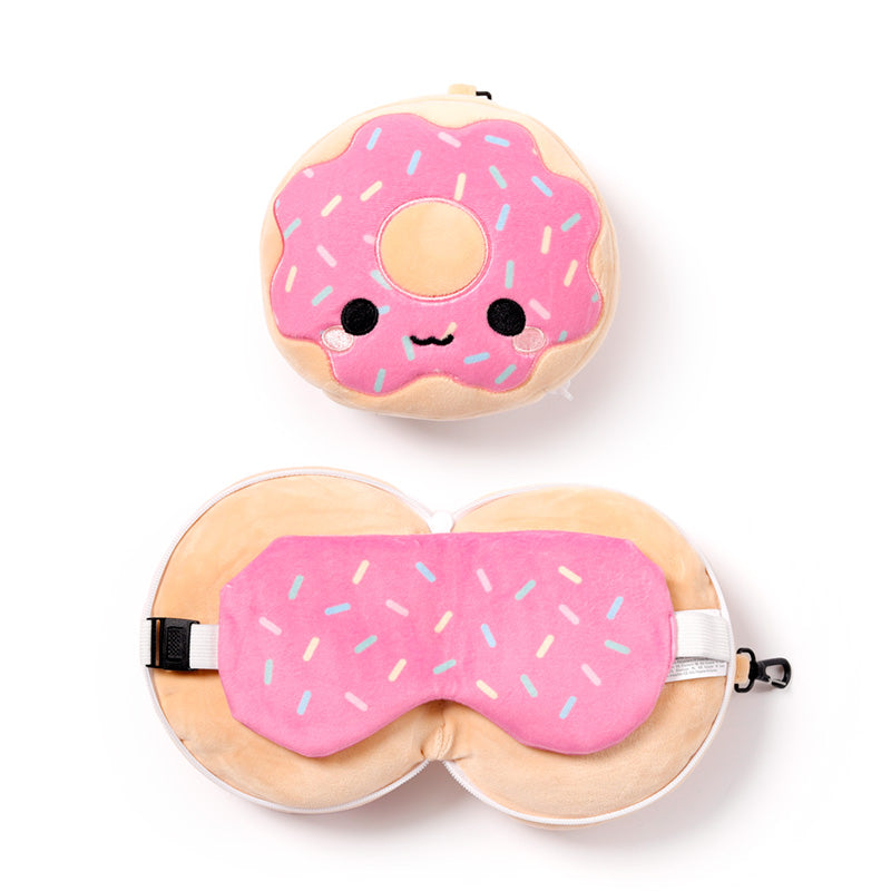 Relaxeazzz Travel Pillow & Eye Mask - Adorasnacks Donut CUSH318-0