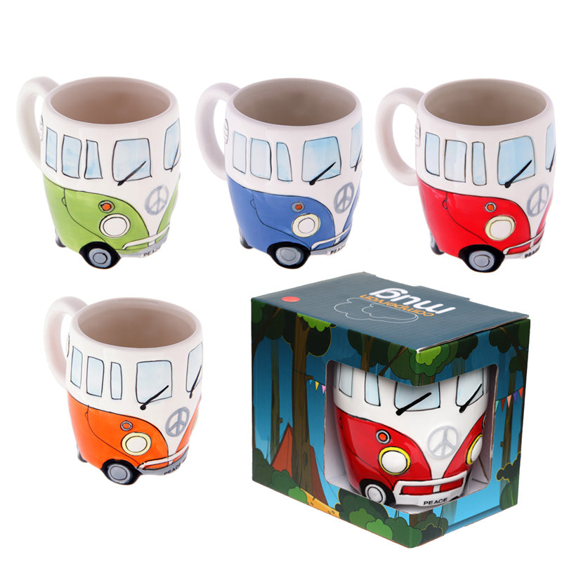 Funky Novelty Camper Van Design Ceramic Mug CV23-0