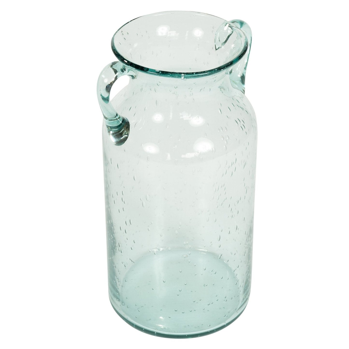 Glass Flower Vase with Handles Daisy Bubble Design 25cm-2