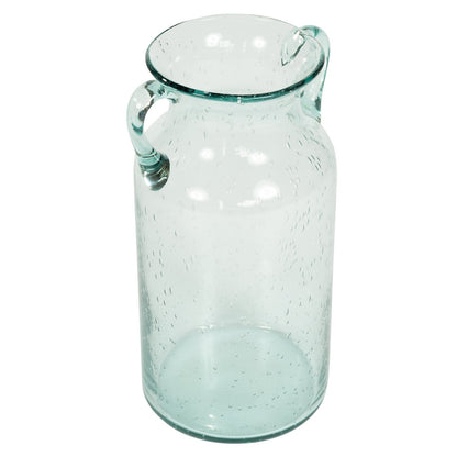 Glass Flower Vase with Handles Daisy Bubble Design 25cm-2