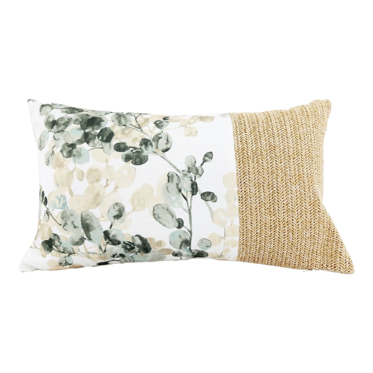 Daisy Leaf Print Scatter Cushion 49cm-0