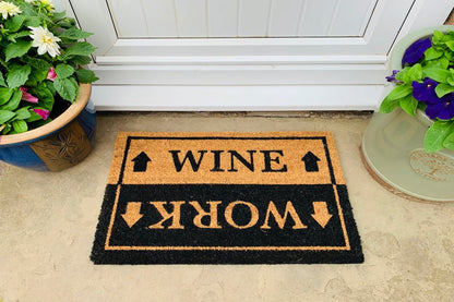 Wine & Work Door Mat-2