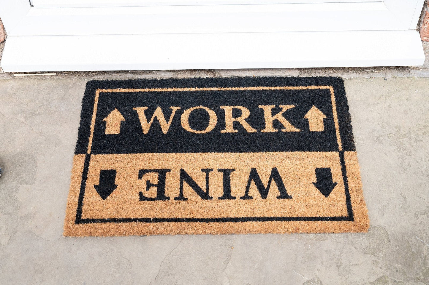 Wine & Work Door Mat-1