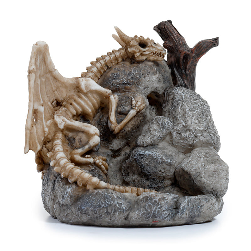 Backflow Incense Burner - Sleeping Bones Shadows of Darkness Dragon Skull DRG524-0