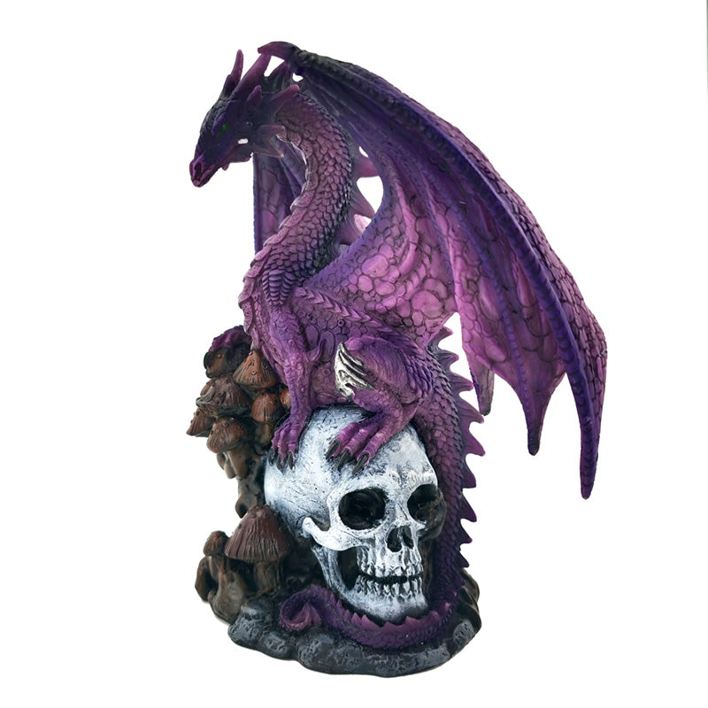 Enchanted Nightmare Dragon - Amethyst Spirit of the Forest Skull DRG562-0