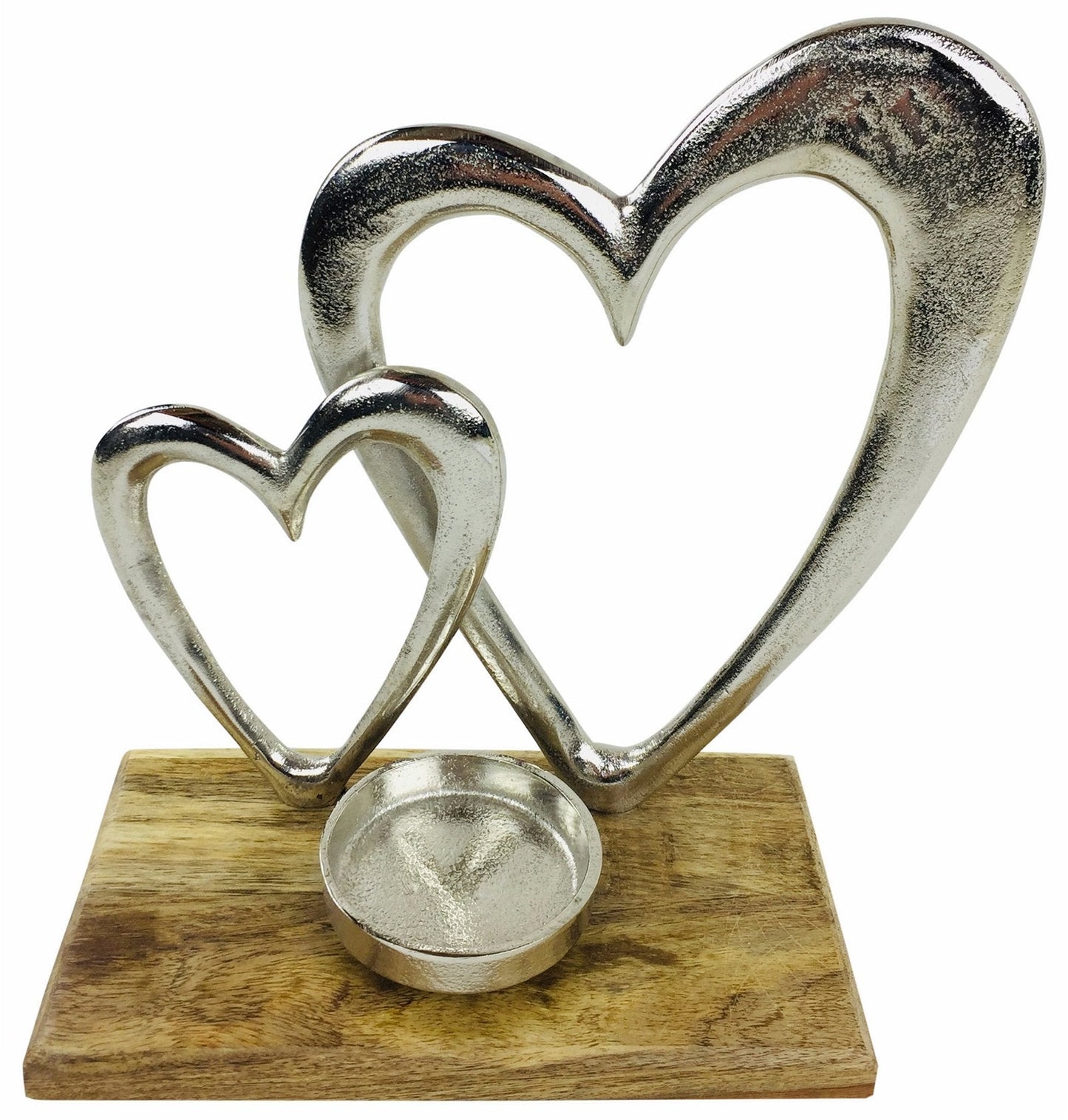 Double Heart Tealight Holder-0