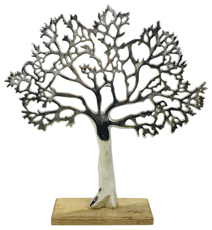 Large Silver Tree Ornament 42cm-0