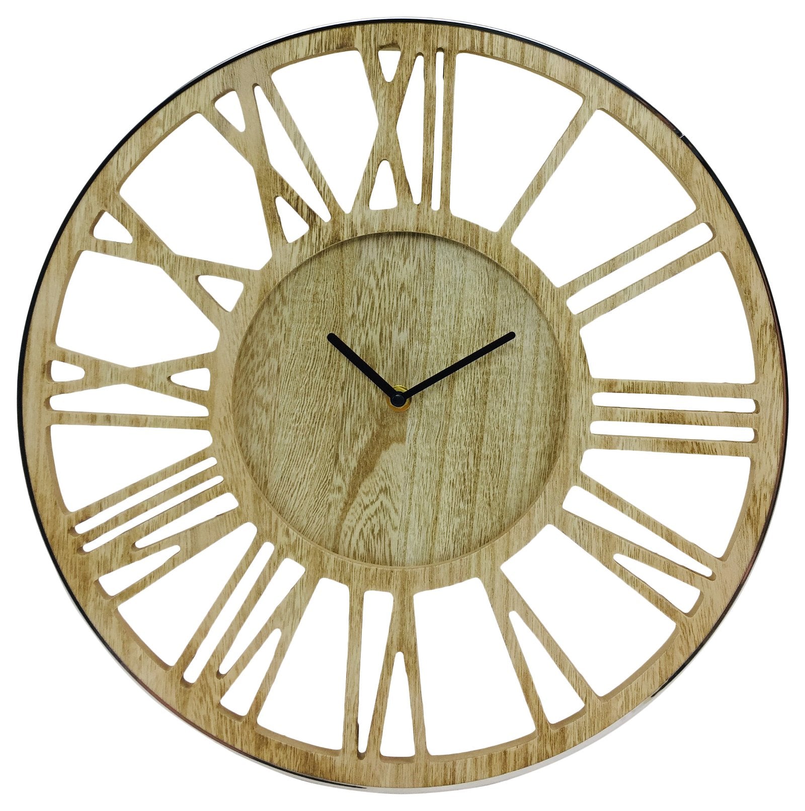 Wooden Silver Clock 40cm-0