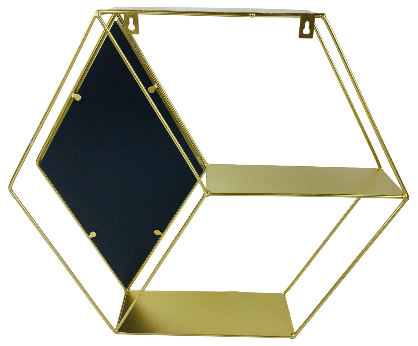 Hexagon Golden Mirror Unit-1