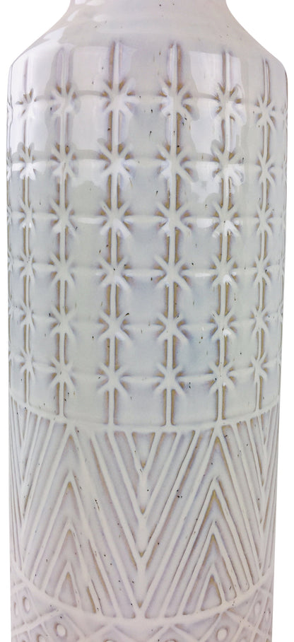 White Star Textured Stoneware Vase 44cm-3