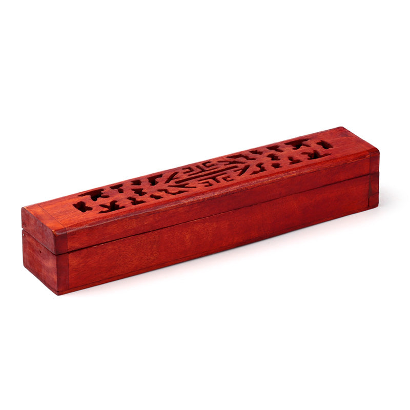 Decorative Mango Wood Carved Incense Box IF205M-0