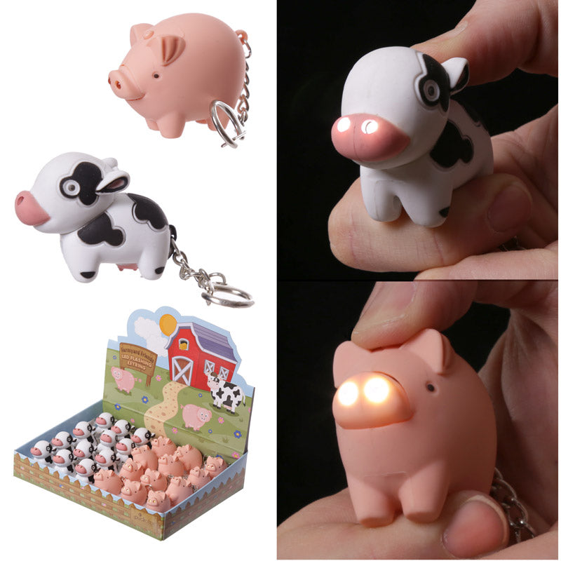 LED Light & Sound Keyring - Farmyard KEY18-0