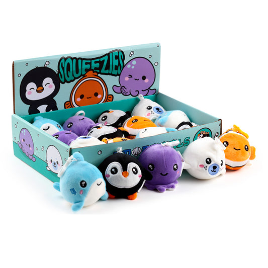 Plush Keyring - Adoramals Squeezies Sealife KEY204-0