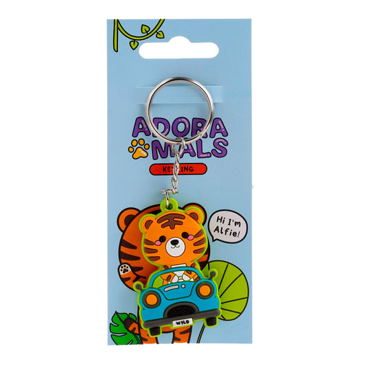 PVC Keyring - Alfie the Tiger Adoramals KEY285-0