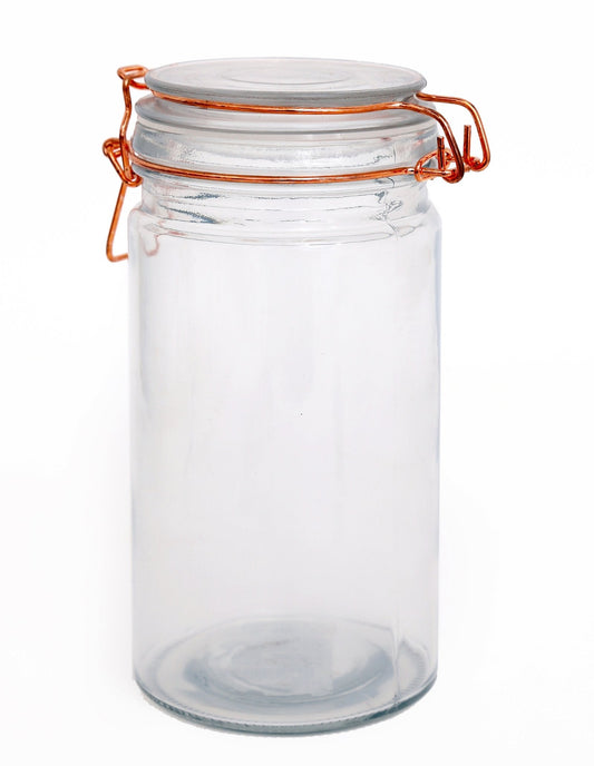 Kitchen Storage Jar With Copper Clip 20cm-0