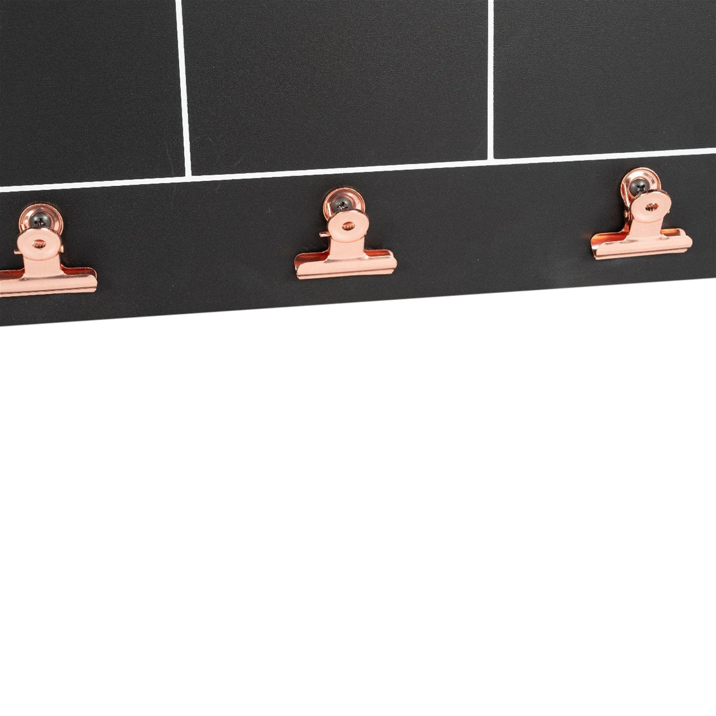 Black Weekly Memo Board With Copper Clips-1