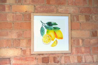 Watercolour Lemons Art In Frame-1