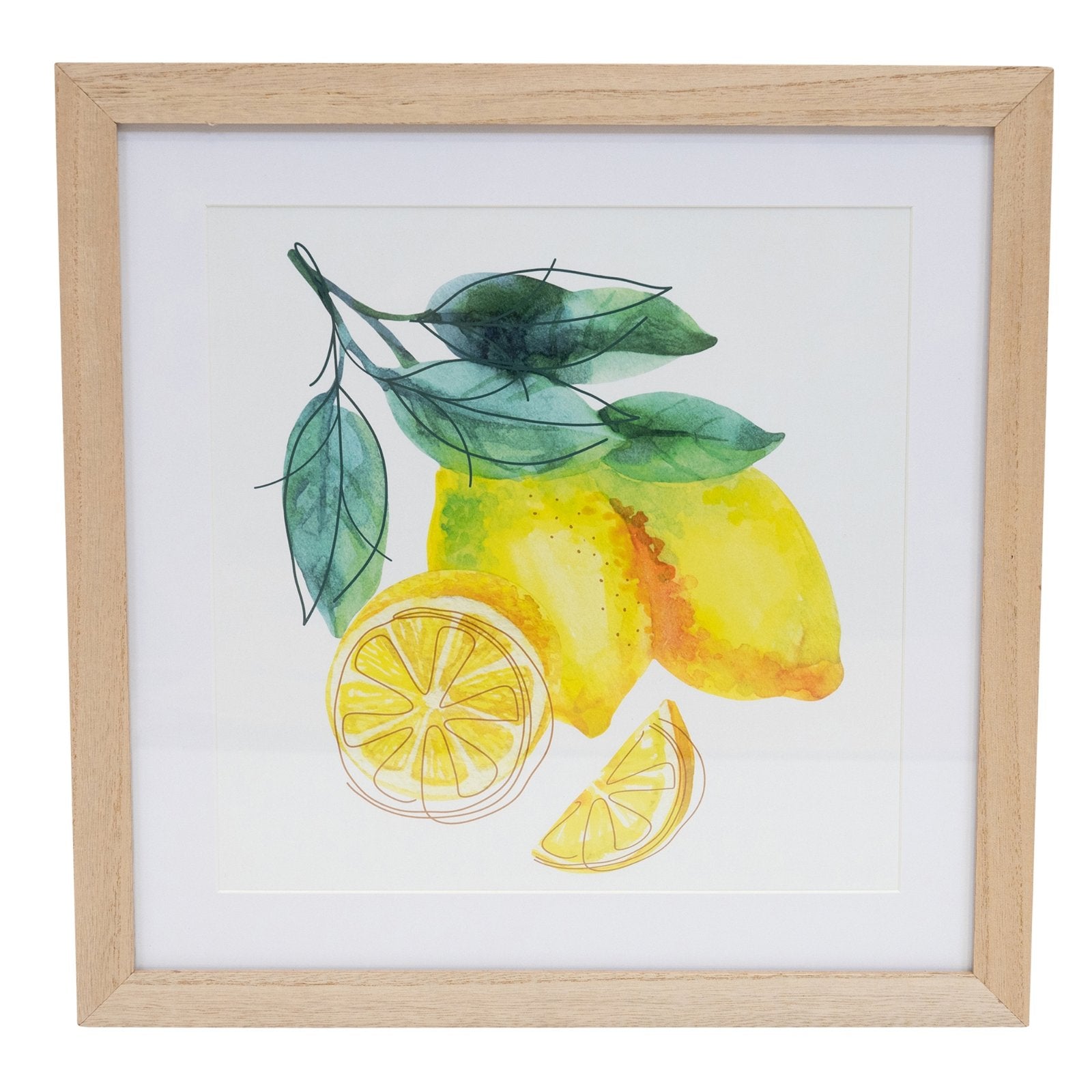 Watercolour Lemons Art In Frame-0