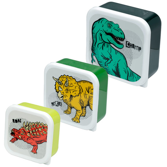 Lunch Boxes Set of 3 (M/L/XL) - Dinosauria LBOX77-0