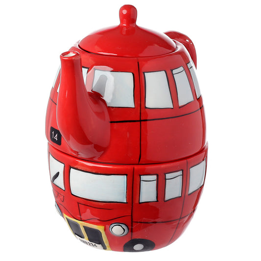 Fun Novelty Routemaster Red Bus Teapot and Cup Set for 1 LON42-0