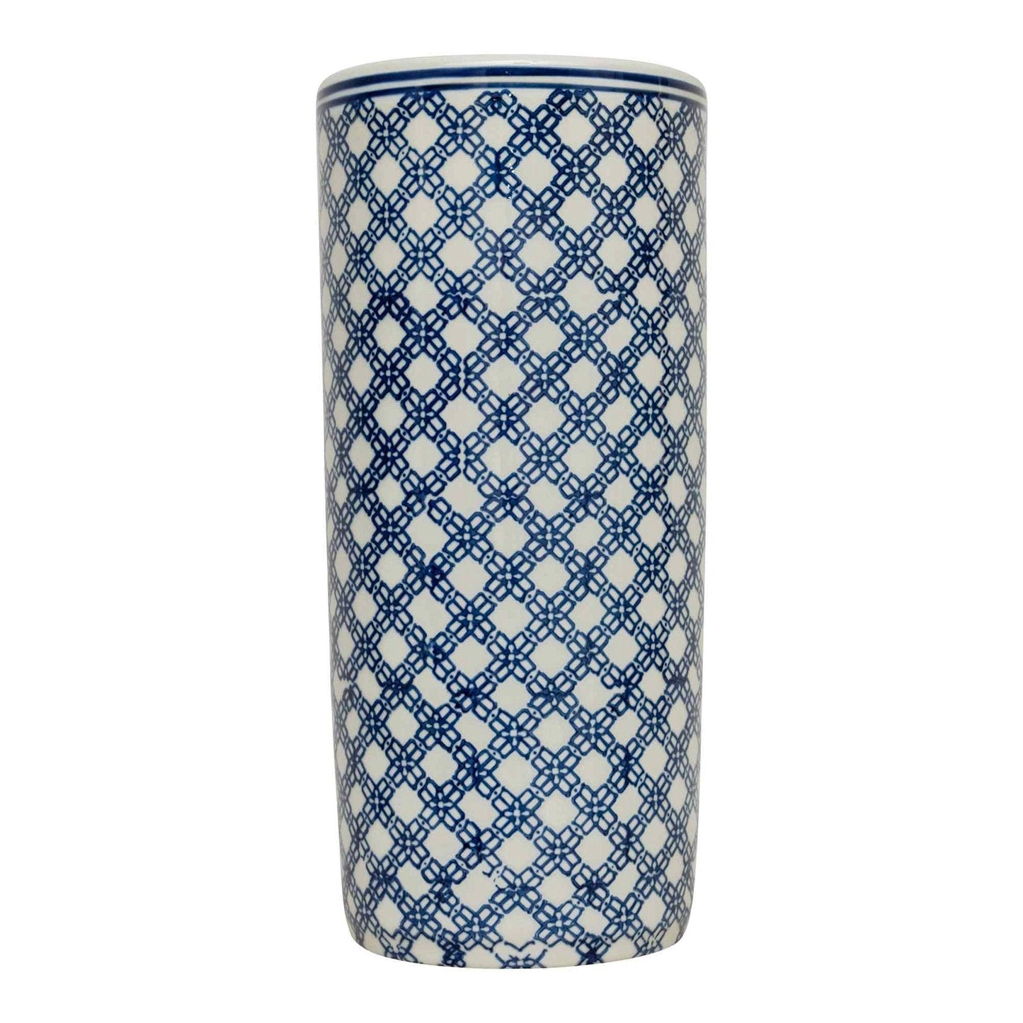 Daisy Chain Blue & White Floral Umbrella Stand-0