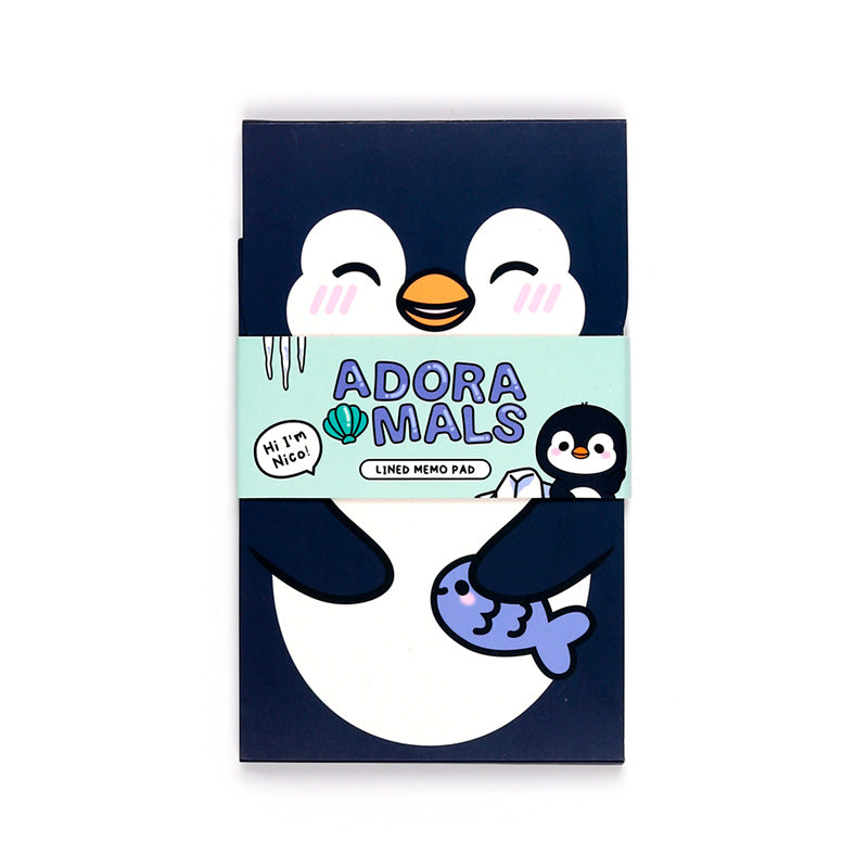 Flip Open Shaped Memo Pad - Adoramals Penguin MEMO117-0