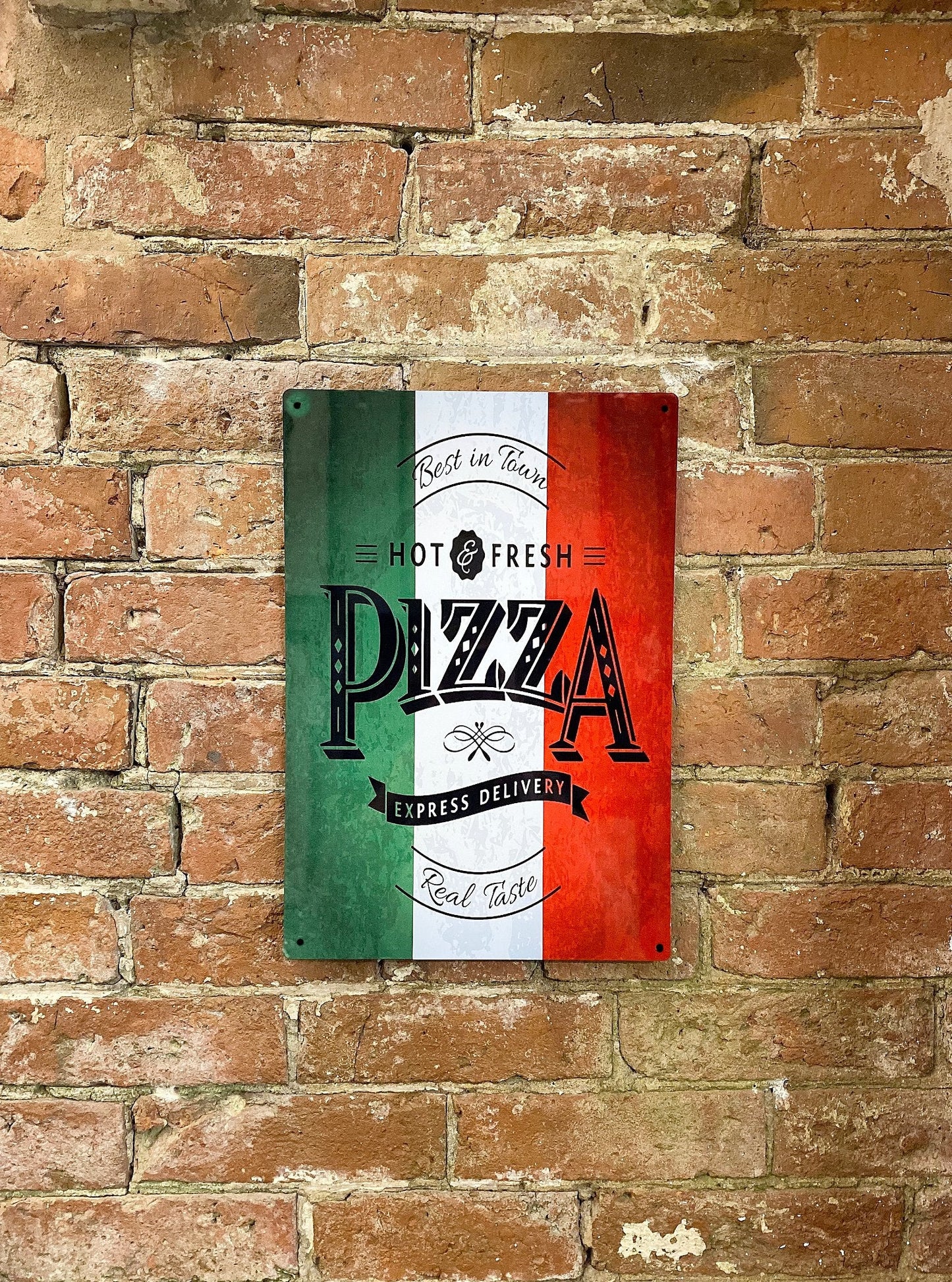 Metal Wall Sign - Pizza Italy-1