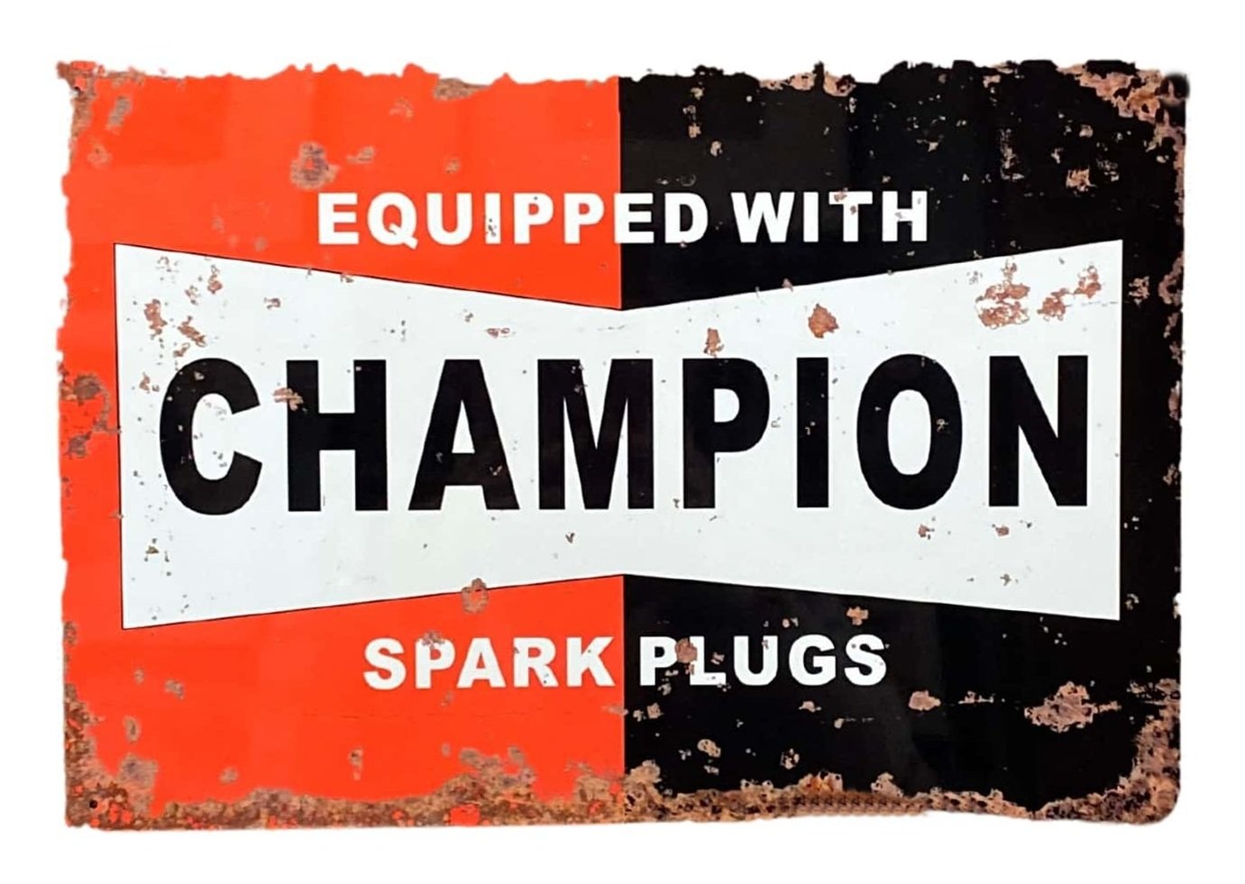 Metal Wall Sign Plaque - Champion Spark Plugs-0