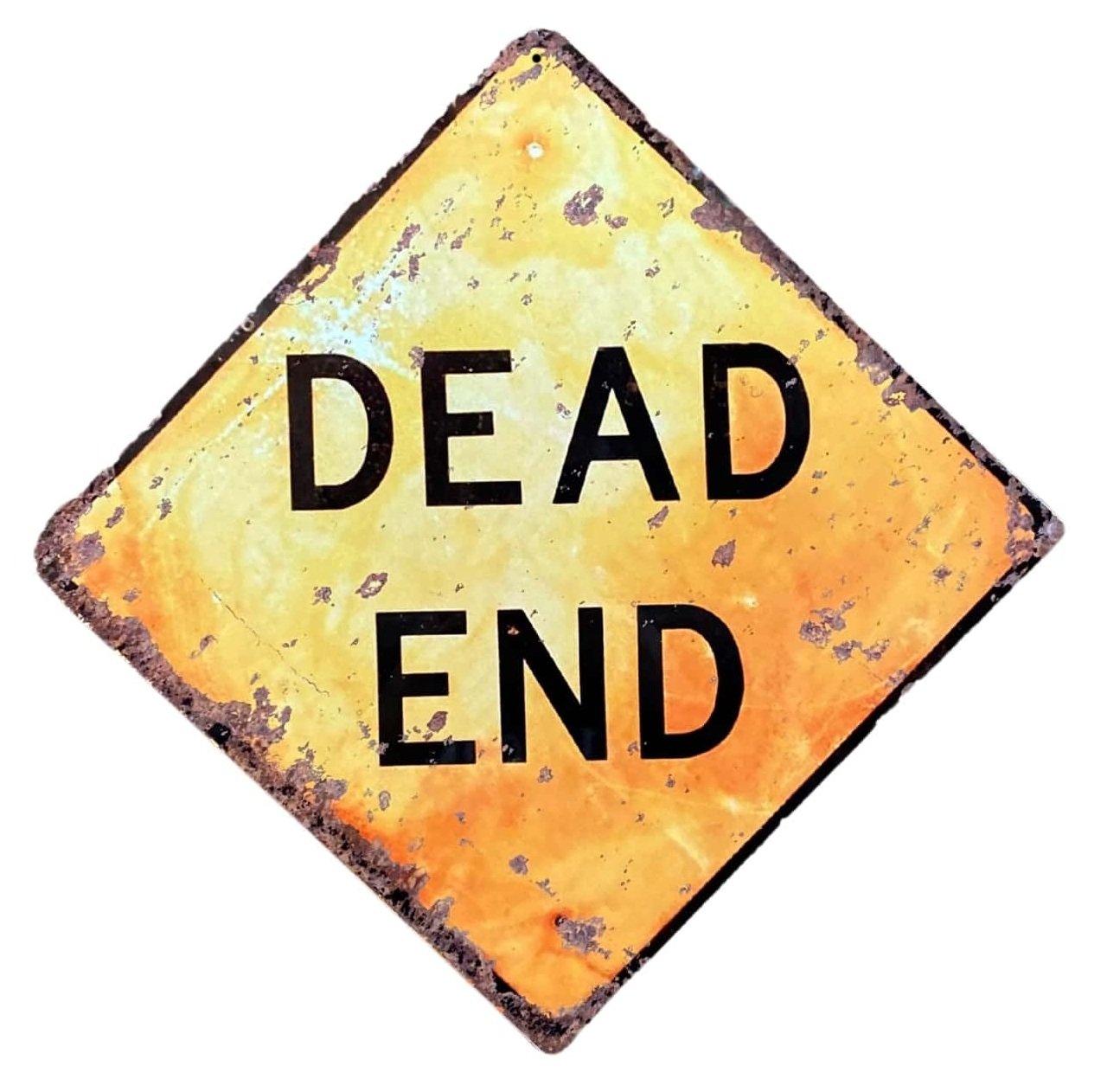 Metal Square Wall Sign - Dead End-0