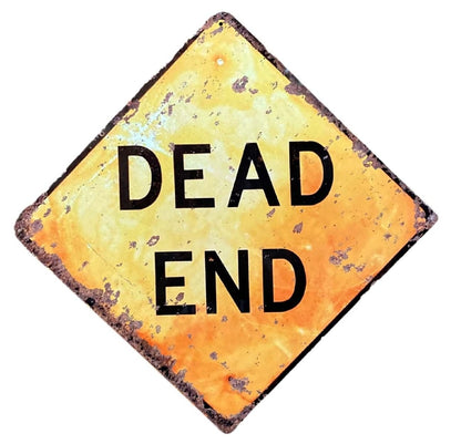 Metal Square Wall Sign - Dead End-0