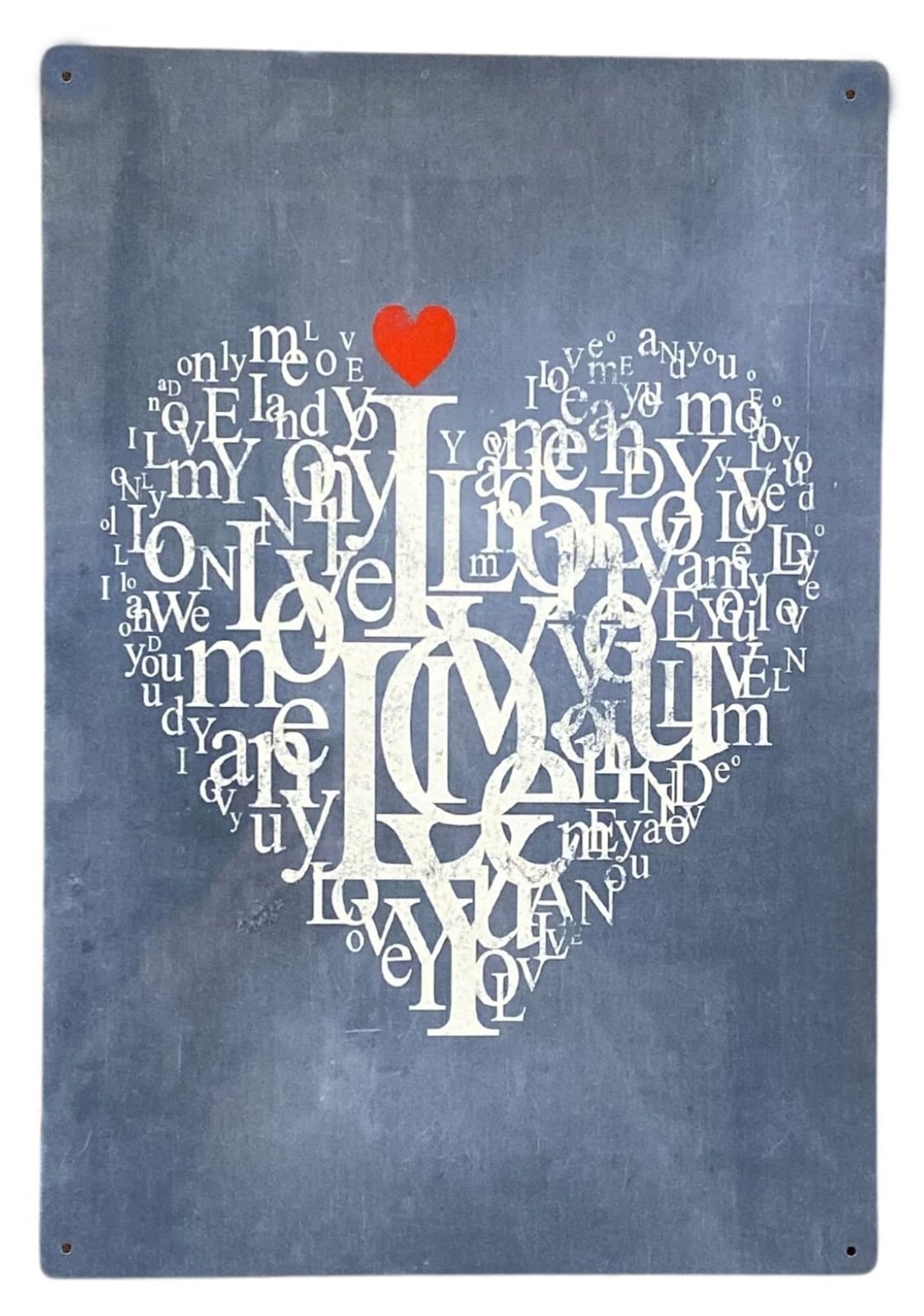 Metal Travel Wall Sign - Love Heart, Valentine-0