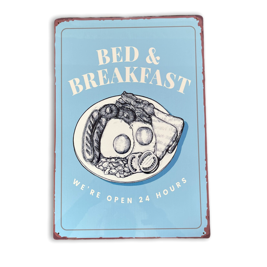 Vintage Metal Sign - Bed And Breakfast Sign-0