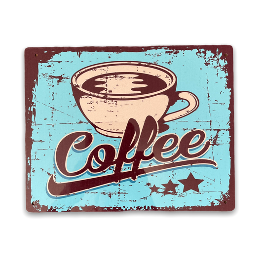 Vintage Metal Sign - Retro Coffee Sign-0