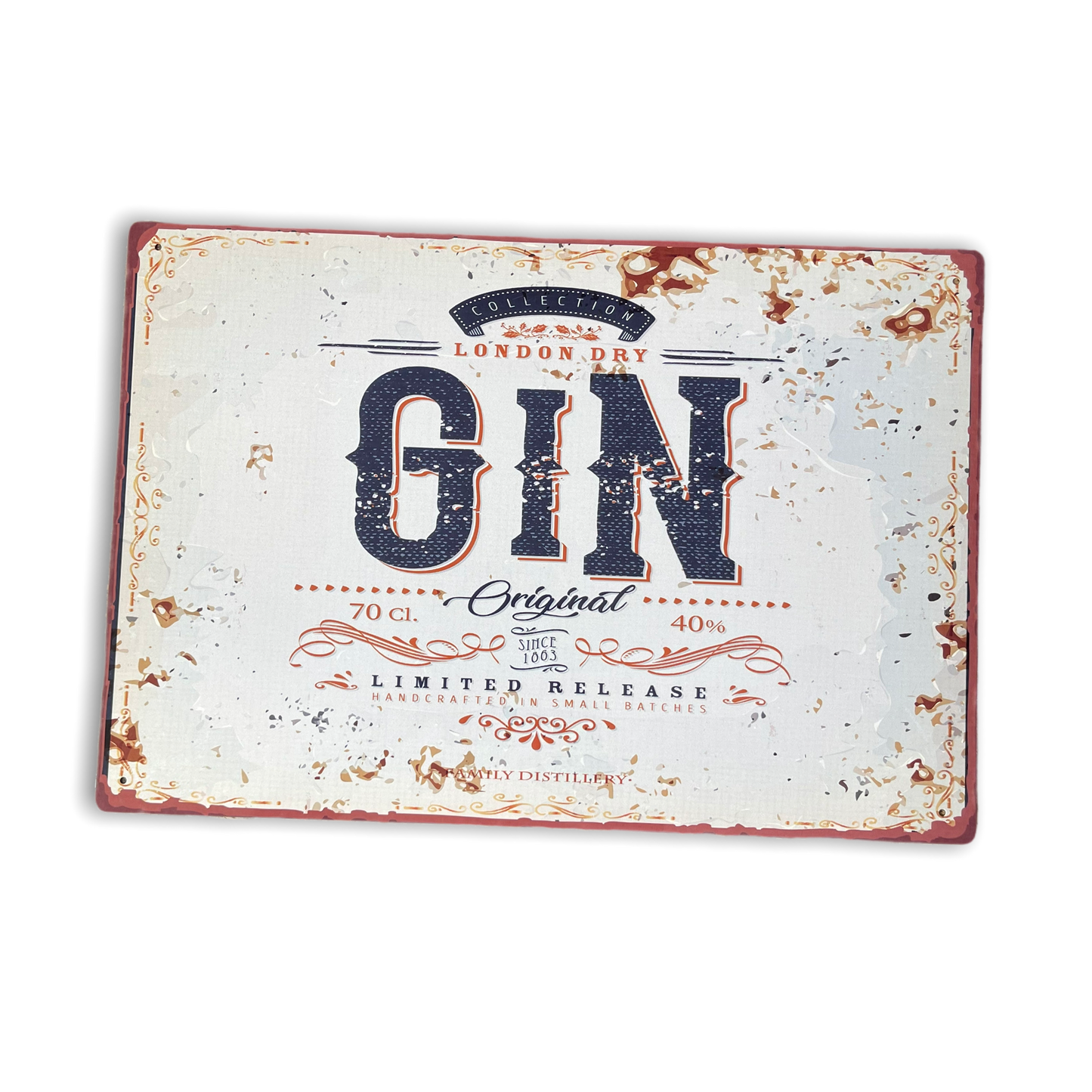 Vintage Metal Sign - Retro Advertising London Dry Gin-0