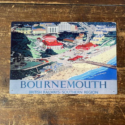 Vintage Metal Sign - British Railways Retro Advertising, Bournemouth-2